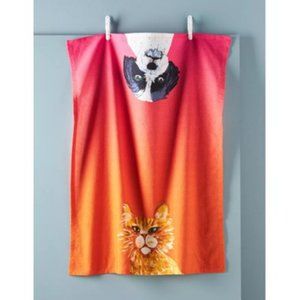 NWT-Anthropologie Carole Akins Furry Friends Dish Towel
